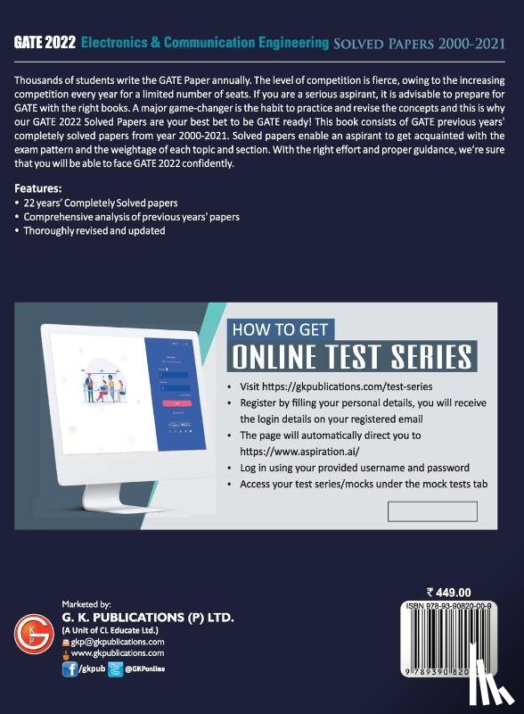 G K Publications (P) Ltd - Gate 2022 Electronics & Communication Engineering - Solved Papers (2000-2021)