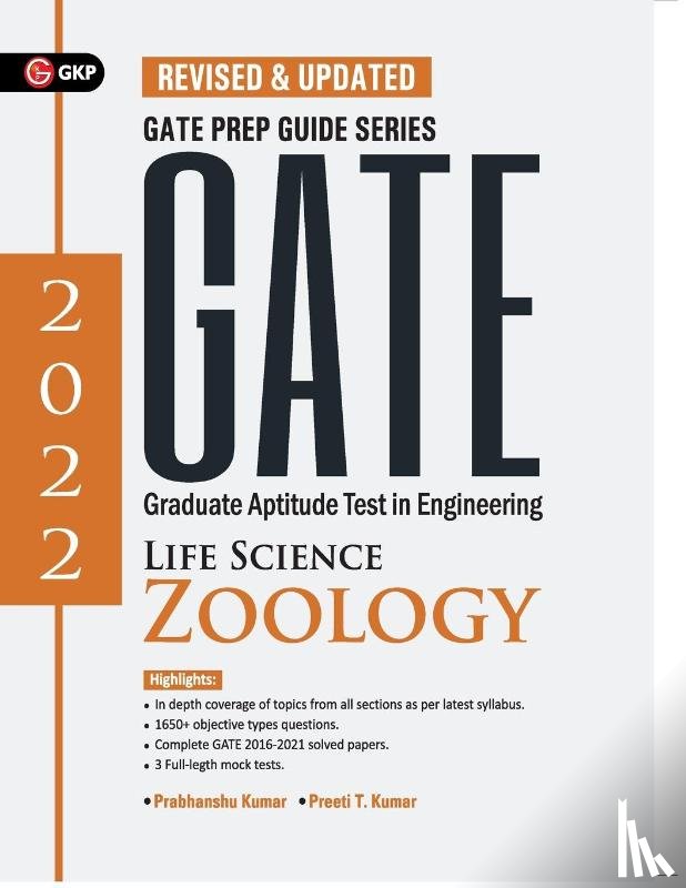 Kumar, Dr Prabhanshu - GATE 2022 Life Science Zoology- Guide by Dr. Prabhanshu Kumar, Dr. Nibedita Mukhopadhyay