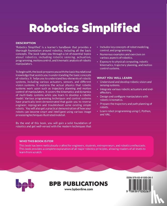 Manjunath N., Dr. Jisu Elsa Jacob - Robotics Simplified