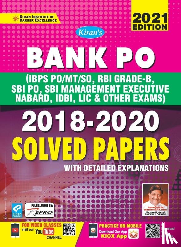 Unknown - Bank PO MT-SO, RBI, SBI PO, SBI Mang Solved Paper-E-2021 New (26-Sets) Code-3068 (Repair)