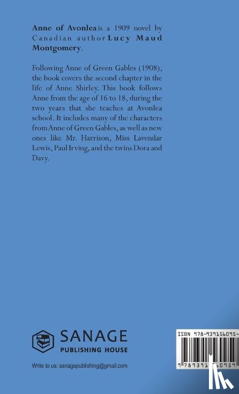 Montgomery, L. M. - Anne of Avonlea