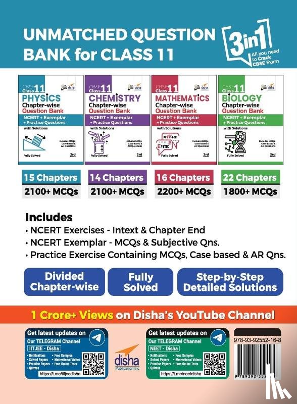Disha Experts - CBSE Class 11 Physics Chapter-wise Question Bank - NCERT + Exemplar + Practice Questions with Solutions - 3rd Edition