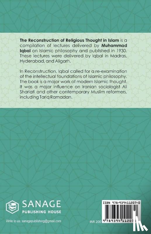 Iqbal, M. - The Reconstruction of Religious Thought in Islam