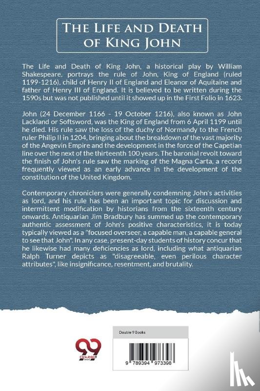 Shakespeare, William - The Life and Death of King John