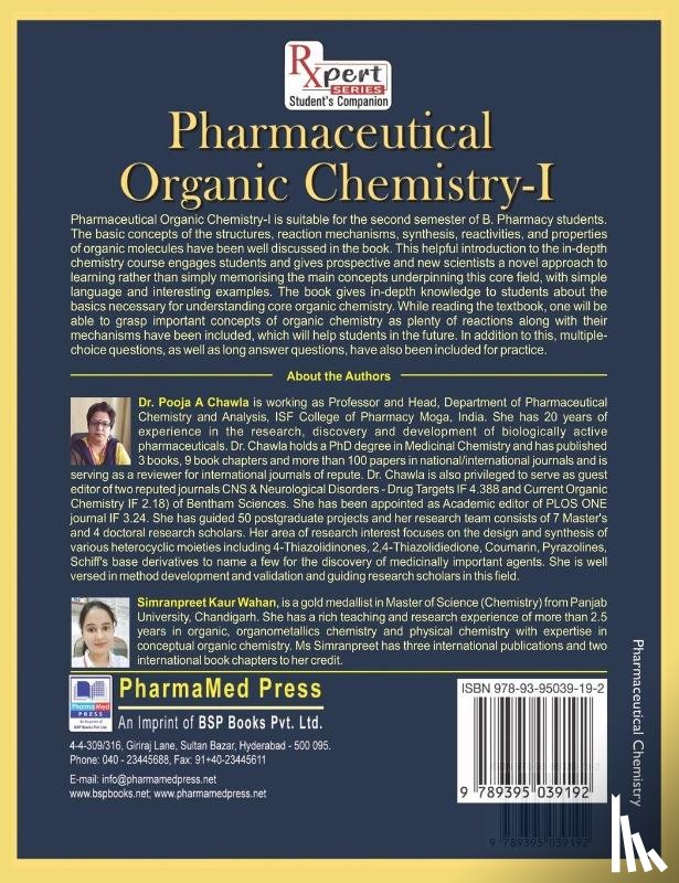 Chawla, Pooja A, Wahan, Simranpreet Kaur - Pharmaceutical Organic chemistry