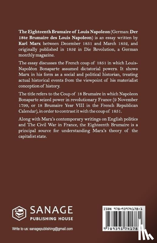 Marx, Karl - The Eighteenth Brumaire of Louis Bonaparte