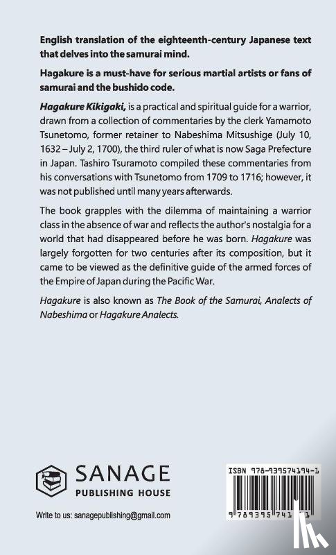 Tsunetomo, Yamamoto, Wilson, William Scott - Hagakure