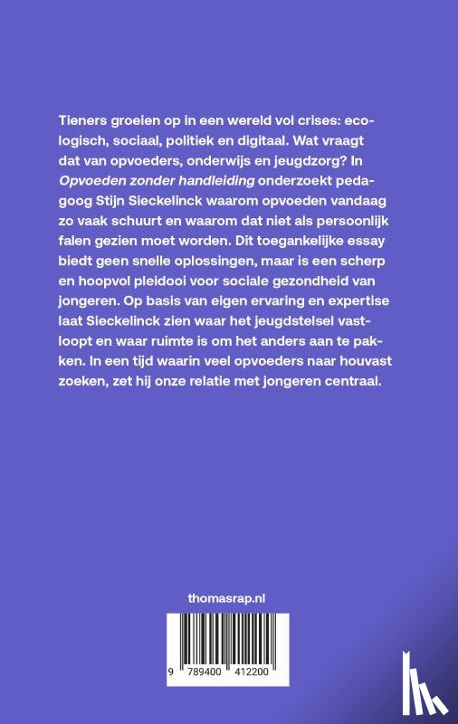 Sieckelinck, Stijn - Opvoeden zonder handleiding