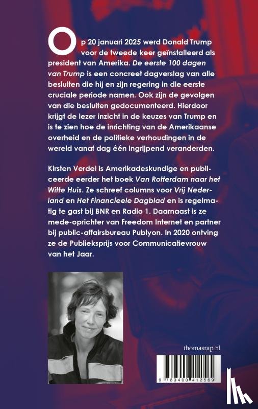 Verdel, Kirsten - De eerste 100 dagen van Trump