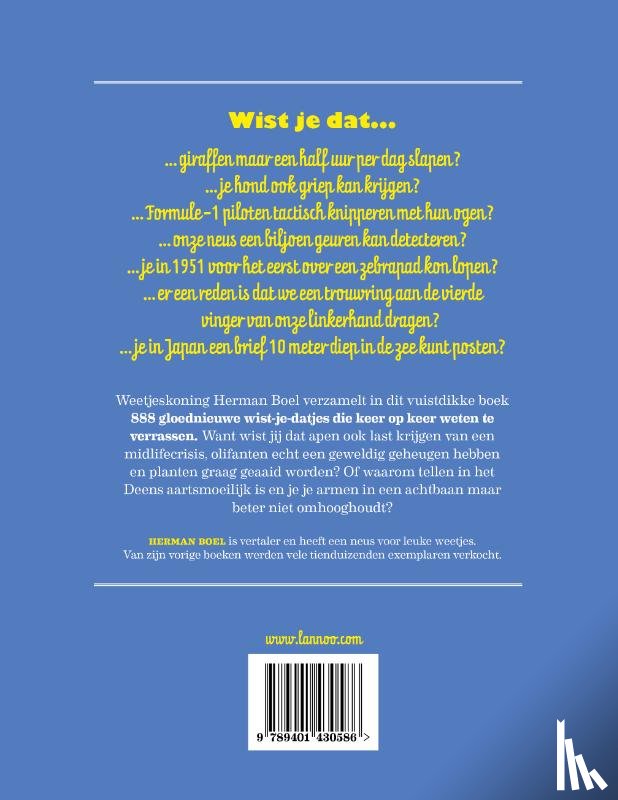 Boel, Herman - 888 weetjes die je snel weer mag vergeten