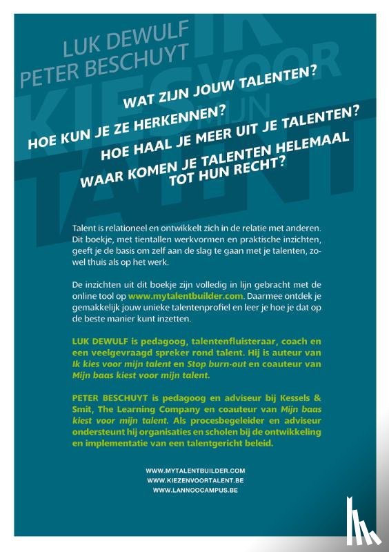 Dewulf, Luk, Beschuyt, Peter - Ik kies voor mijn talent Toolbox