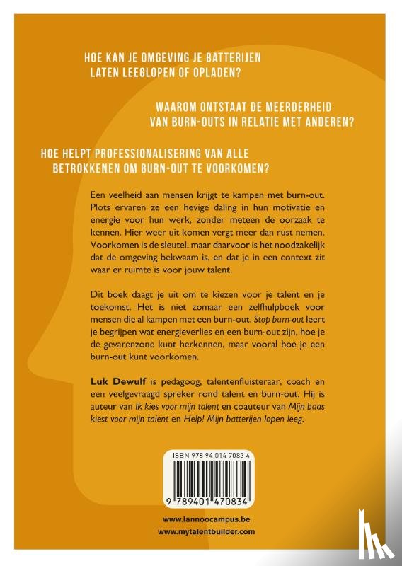 Dewulf, Luk - Stop burn-out