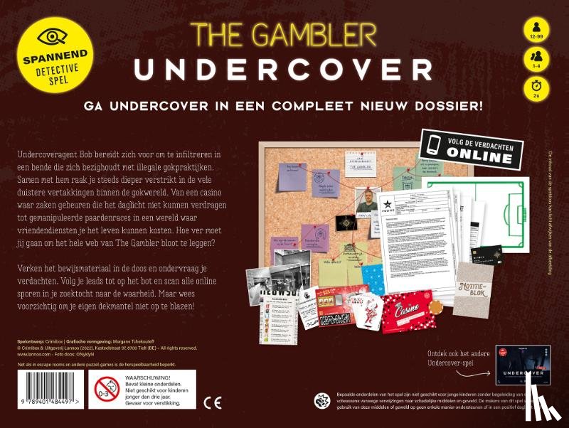 Crimibox bv, Luijten, Liese, Uytterhoeven, Pieterjan, Baelen, Tomas Van - Undercover - Detectivespel The Gambler
