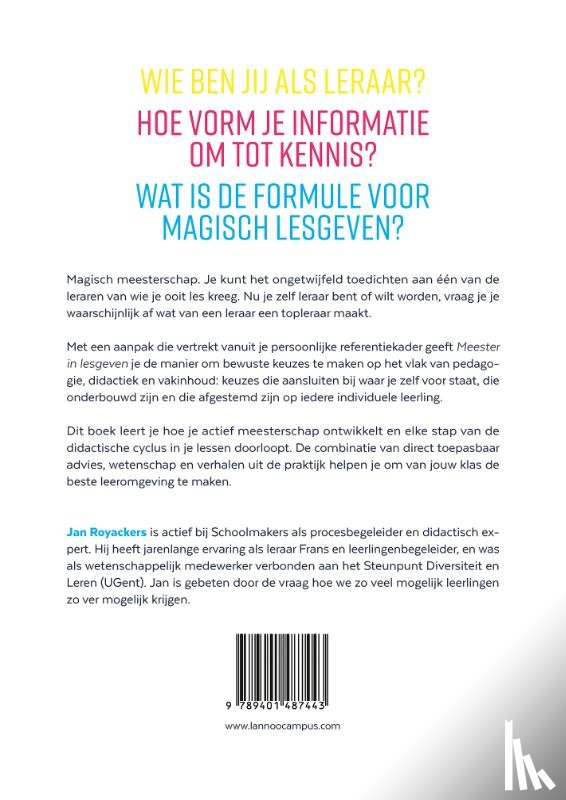 Royackers, Jan - Meester in lesgeven
