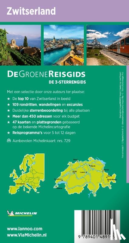 Michelin Editions - De Groene Reisgids - Zwitserland