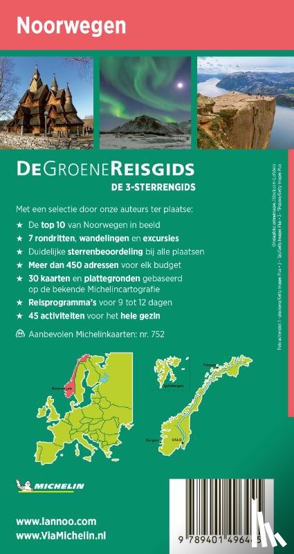 Michelin Editions - De Groene Reisgids - Noorwegen