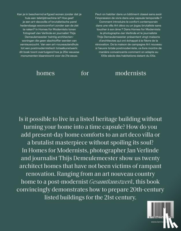 Demeulemeester, Thijs - Homes for Modernists