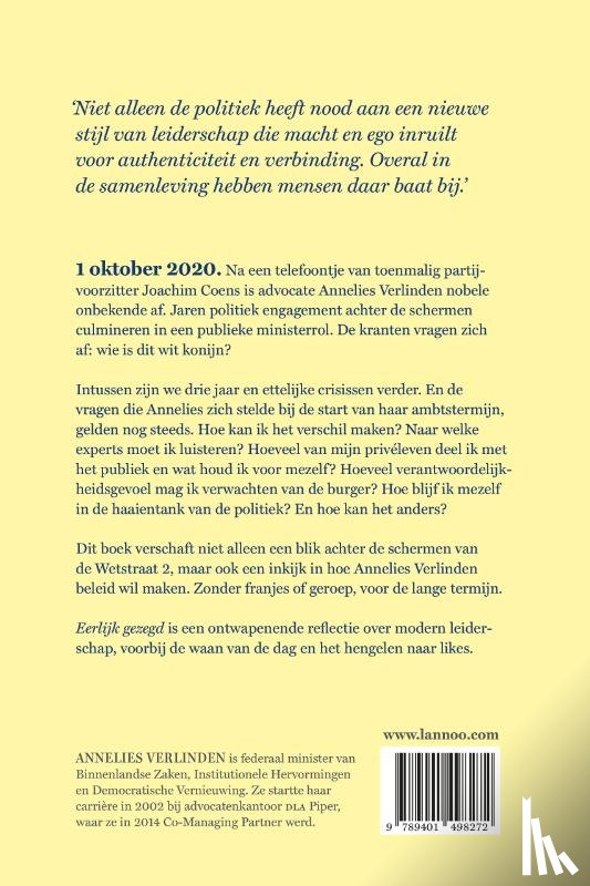 Verlinden, Annelies - Eerlijk gezegd