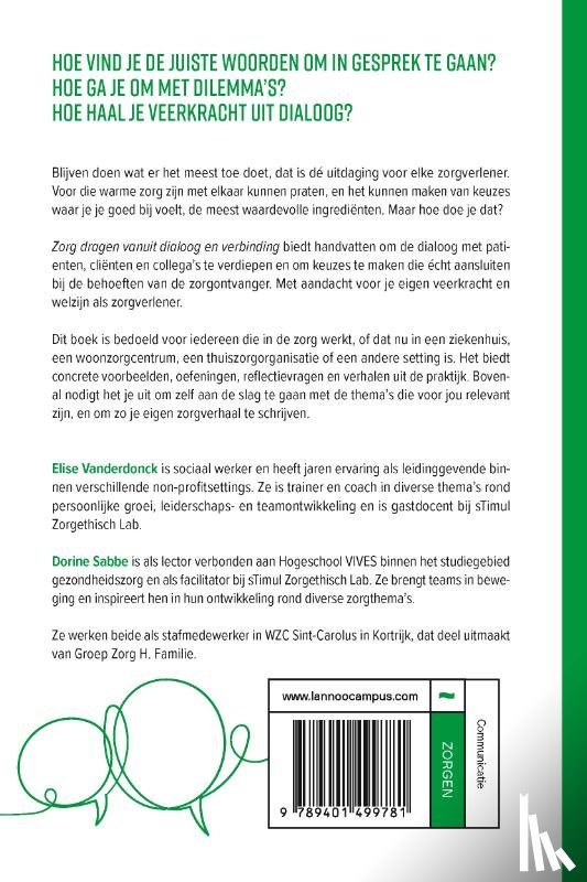 Sabbe, Dorine, Vanderdonck, Elise - Zorg dragen vanuit dialoog en verbinding