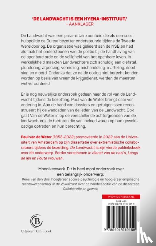 Water, Paul van de - De Landwacht