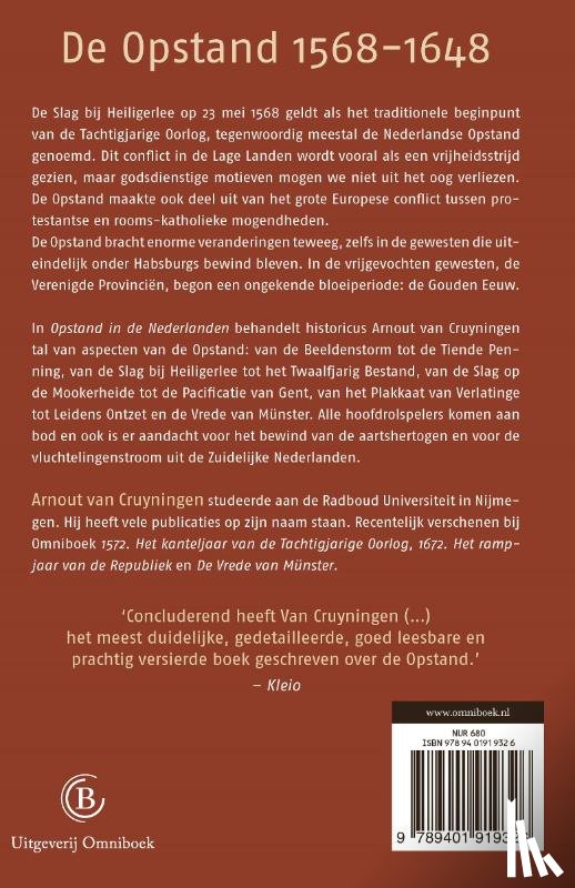 Cruyningen, Arnout van - Opstand in de Nederlanden