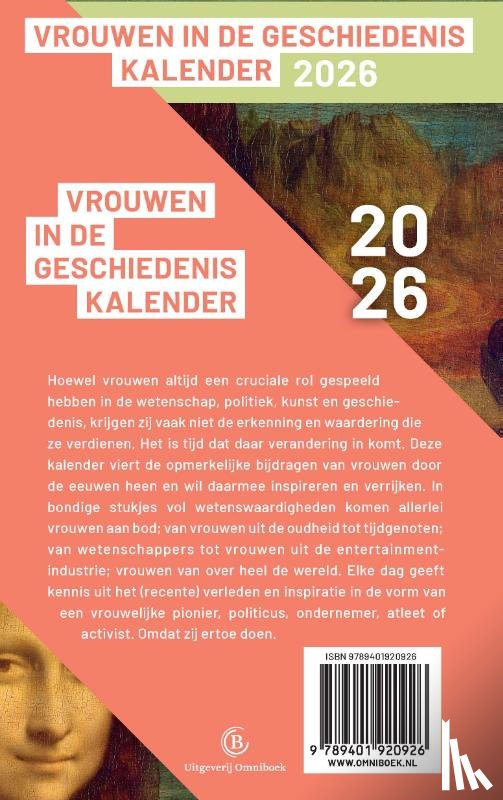 Diverse auteurs - Vrouwen in de geschiedeniskalender 2026