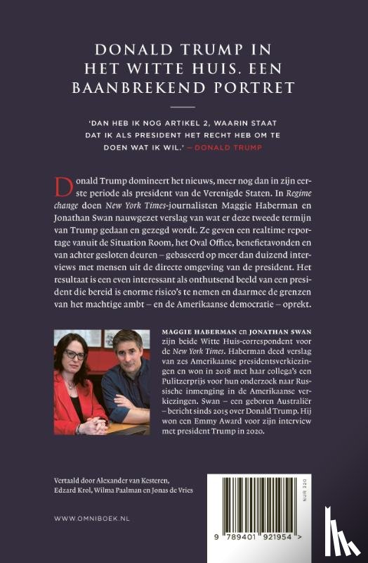 Haberman, Maggie, Swan, Jonathan - Regime change