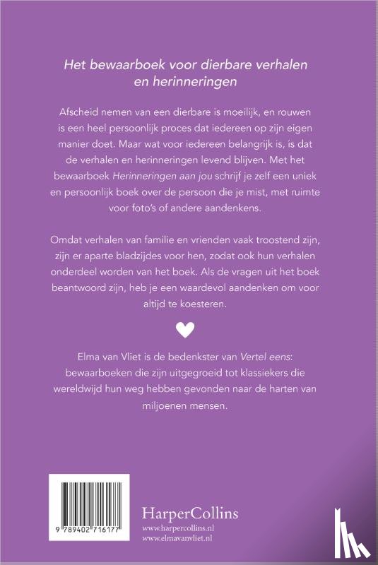 Vliet, Elma van - Herinneringen aan jou