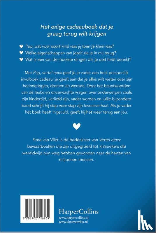 Vliet, Elma van - Pap, vertel eens