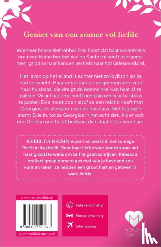 Raisin, Rebecca - De zomerse boekwinkel op Santorini