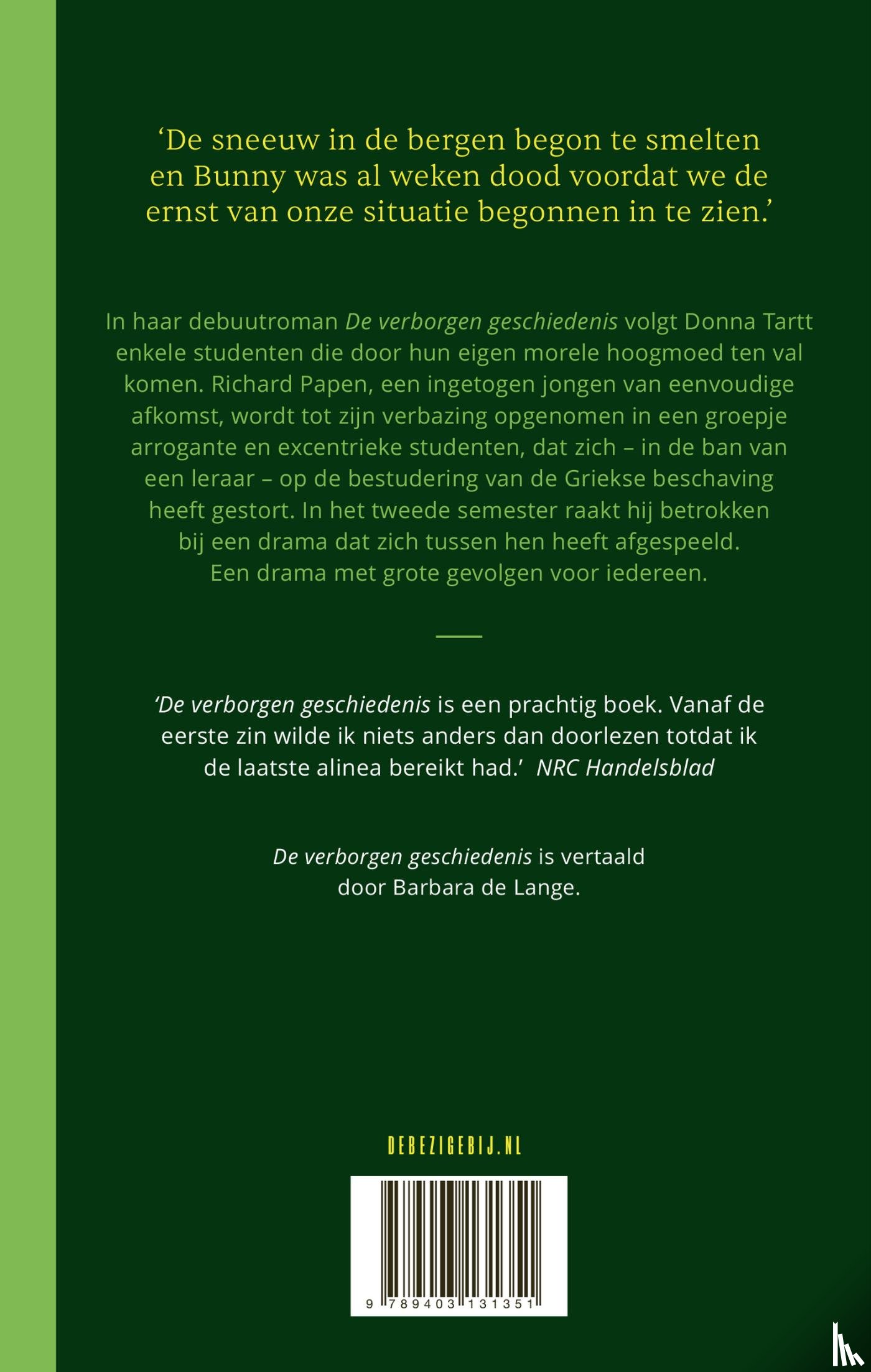 Tartt, Donna - De verborgen geschiedenis