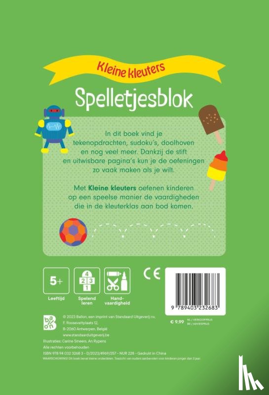  - Spelletjesblok met viltstift 5+