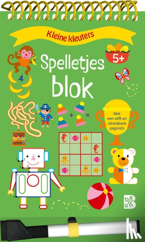  - Spelletjesblok met viltstift 5+