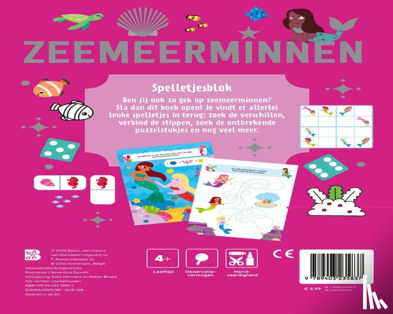  - Zeemeerminnen: Spelletjesblok