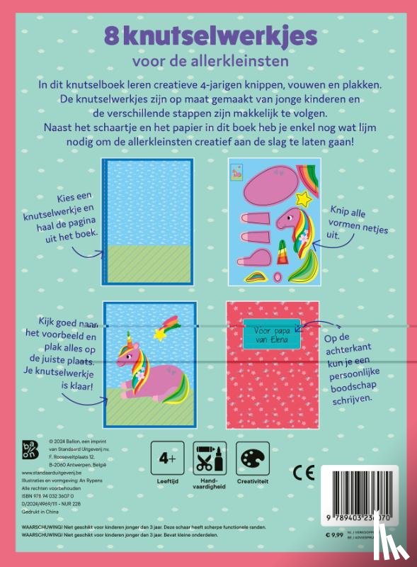  - Knutselboek met schaartje: Eenhoorns