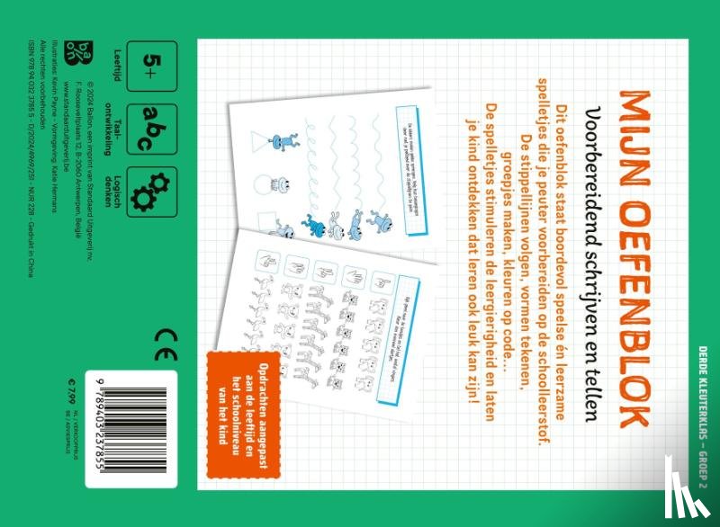  - Mijn oefenblok: Voorbereidend schrijven en tellen
