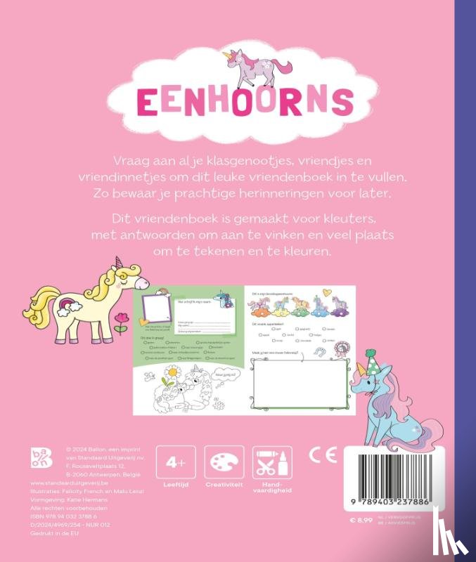  - Mijn eerste vriendenboek: Eenhoorns