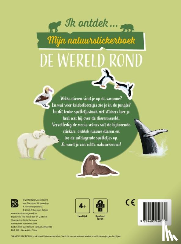  - Ik ontdek: Mijn natuurstickerboek: De wereld rond