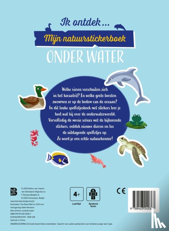  - Ik ontdek: Mijn natuurstickerboek: Onder water