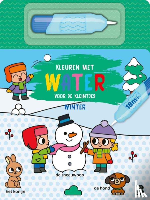  - Kleuren met water voor de kleintjes: Winter