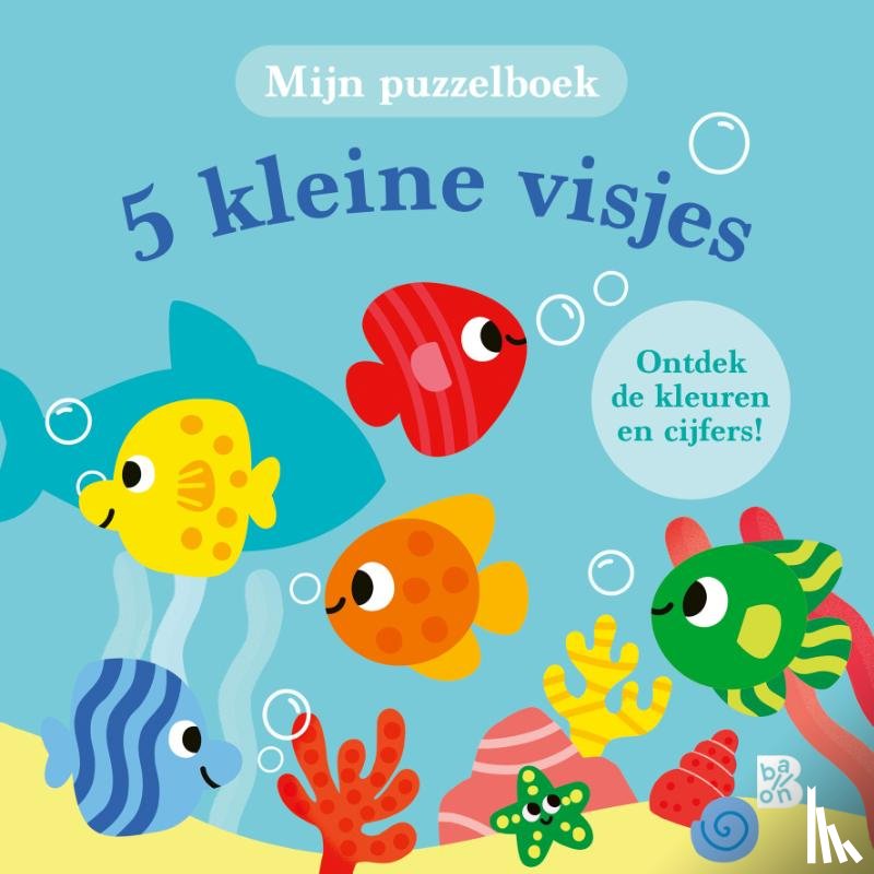  - 5 kleine visjes (kartonboek met puzzelstukken aan koord)
