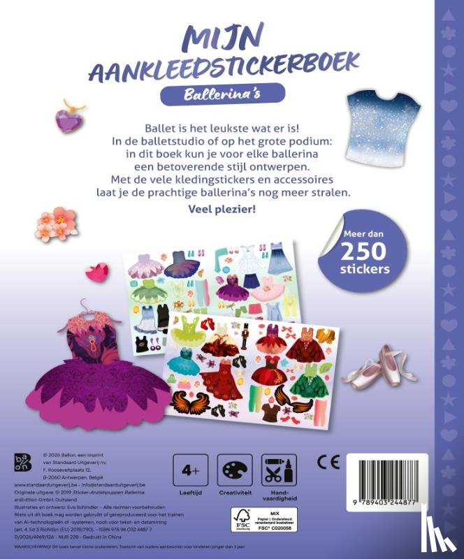  - Mijn aankleedstickerboek: Ballerina's