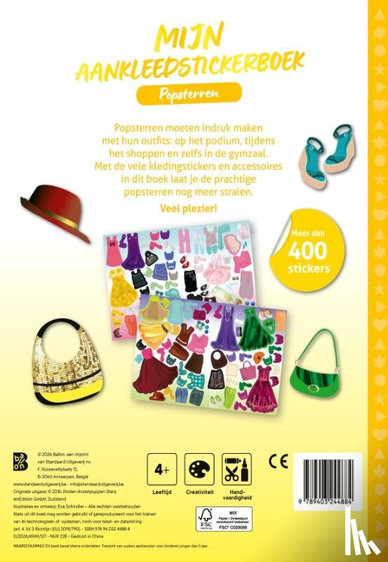  - Mijn aankleedstickerboek: Popsterren