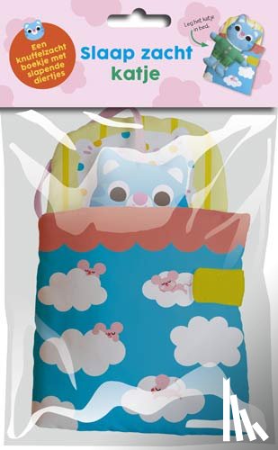  - Slaap lekker! Linnenboek met diertje om in bed te leggen: Slaap zacht, katje