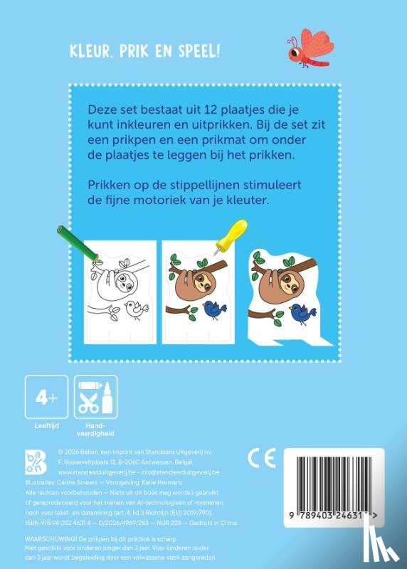  - Mijn kleur- en prikblok: Babydieren