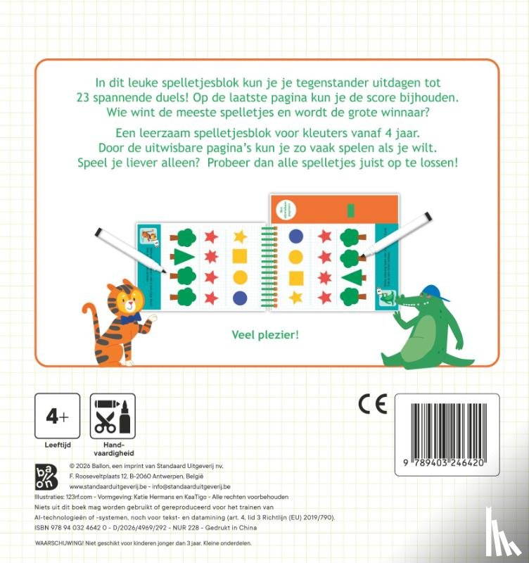  - Het grote duel spelletjesblok 4+