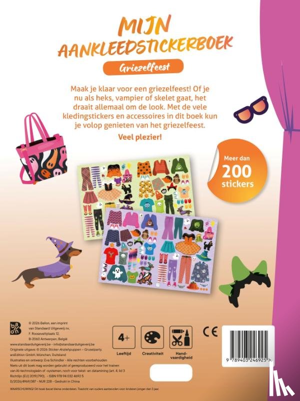  - Mijn aankleedstickerboek: Griezelfeest