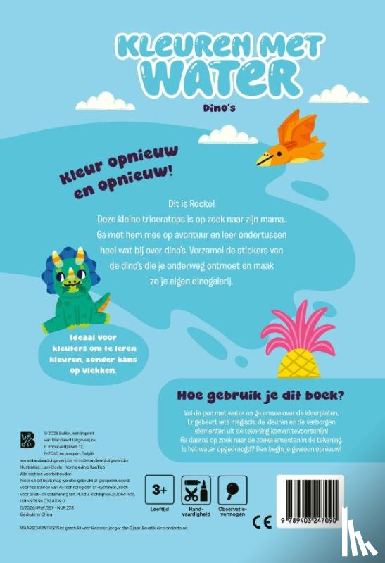  - Kleuren met water: Dino's