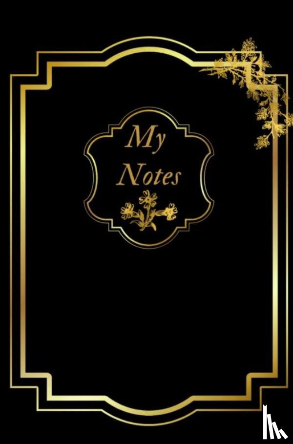 Delacre, Anias - Notitieboek - Cadeau voor man - Cadeau voor vrouw - hardcover - Notitieboekje - Schrijfblok - Notebook - Goude - Zwart - my notes 6