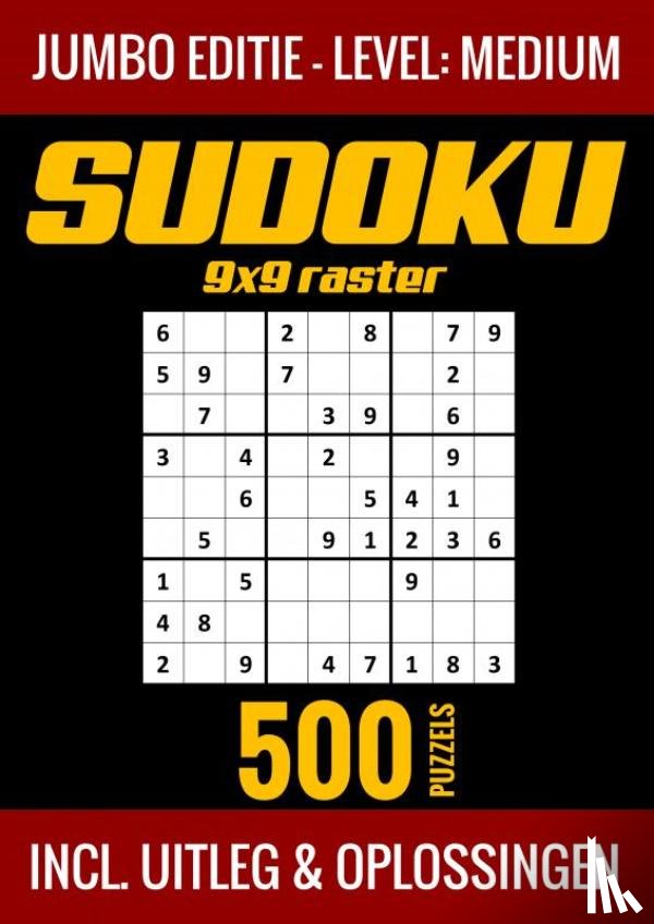 Shop, Puzzelboek - Sudoku Medium - Jumbo Editie - 500 Puzzels - Incl. Uitleg en Oplossingen